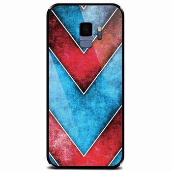 Husa din sticla securizata pentru Samsung Galaxy S9, Blue And Red Abstract Husa din sticla securizata pentru Samsung Galaxy S9, Blue And Red Abstract