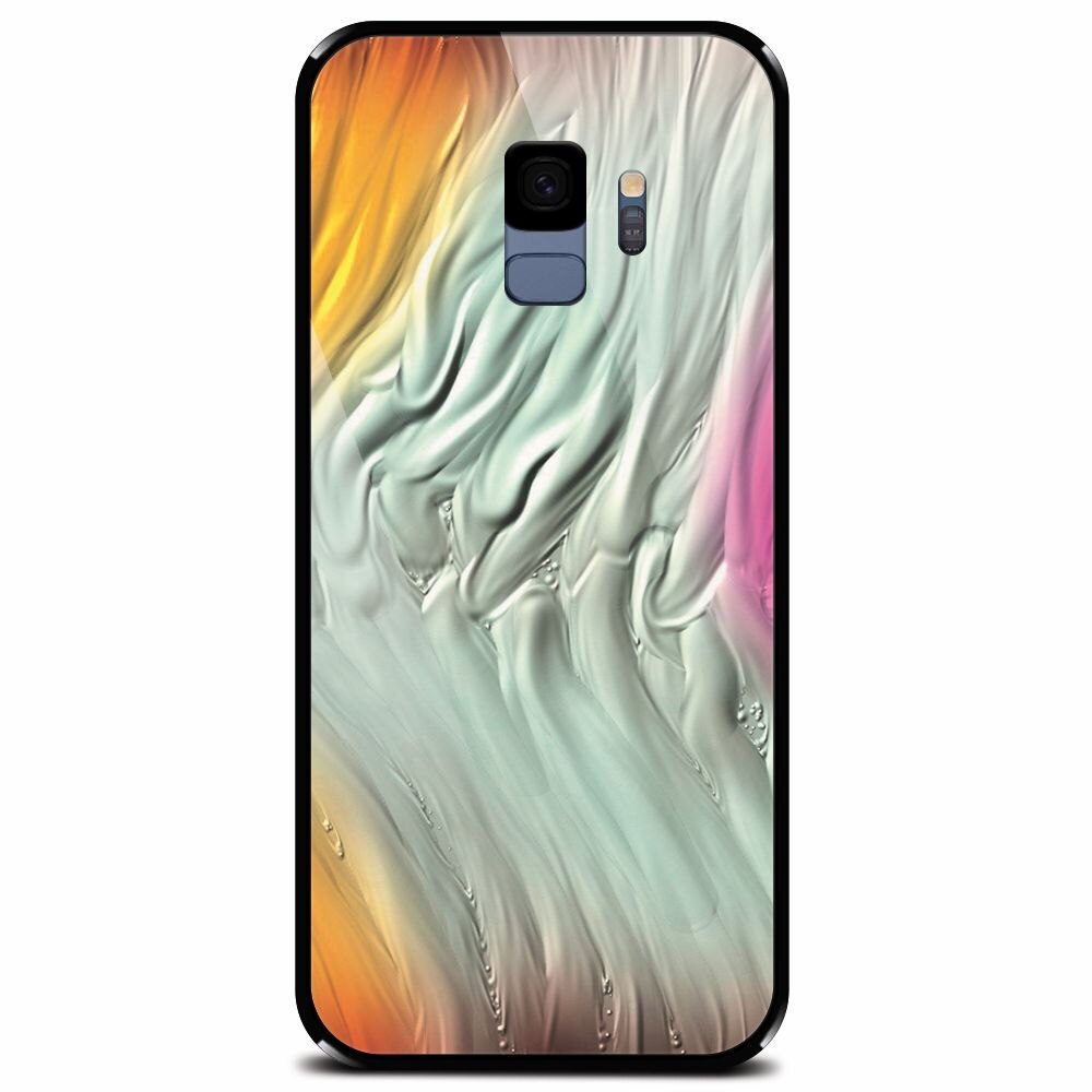 Husa din sticla securizata pentru Samsung Galaxy S9, Attractive Abstract Design