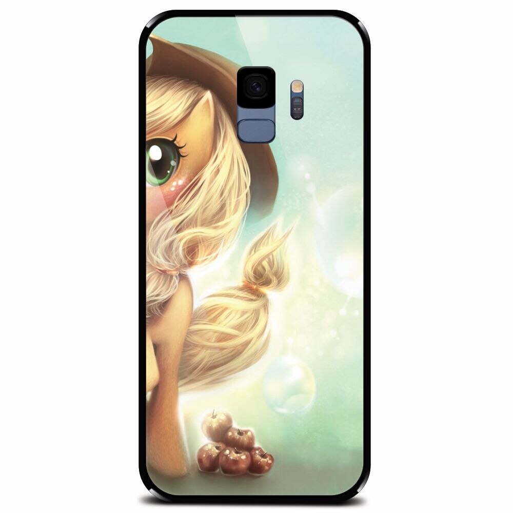 Husa din sticla securizata pentru Samsung Galaxy S9, Applejack Pony Cute K