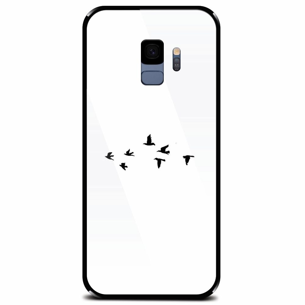 Husa din sticla securizata pentru Samsung Galaxy S9, Birds