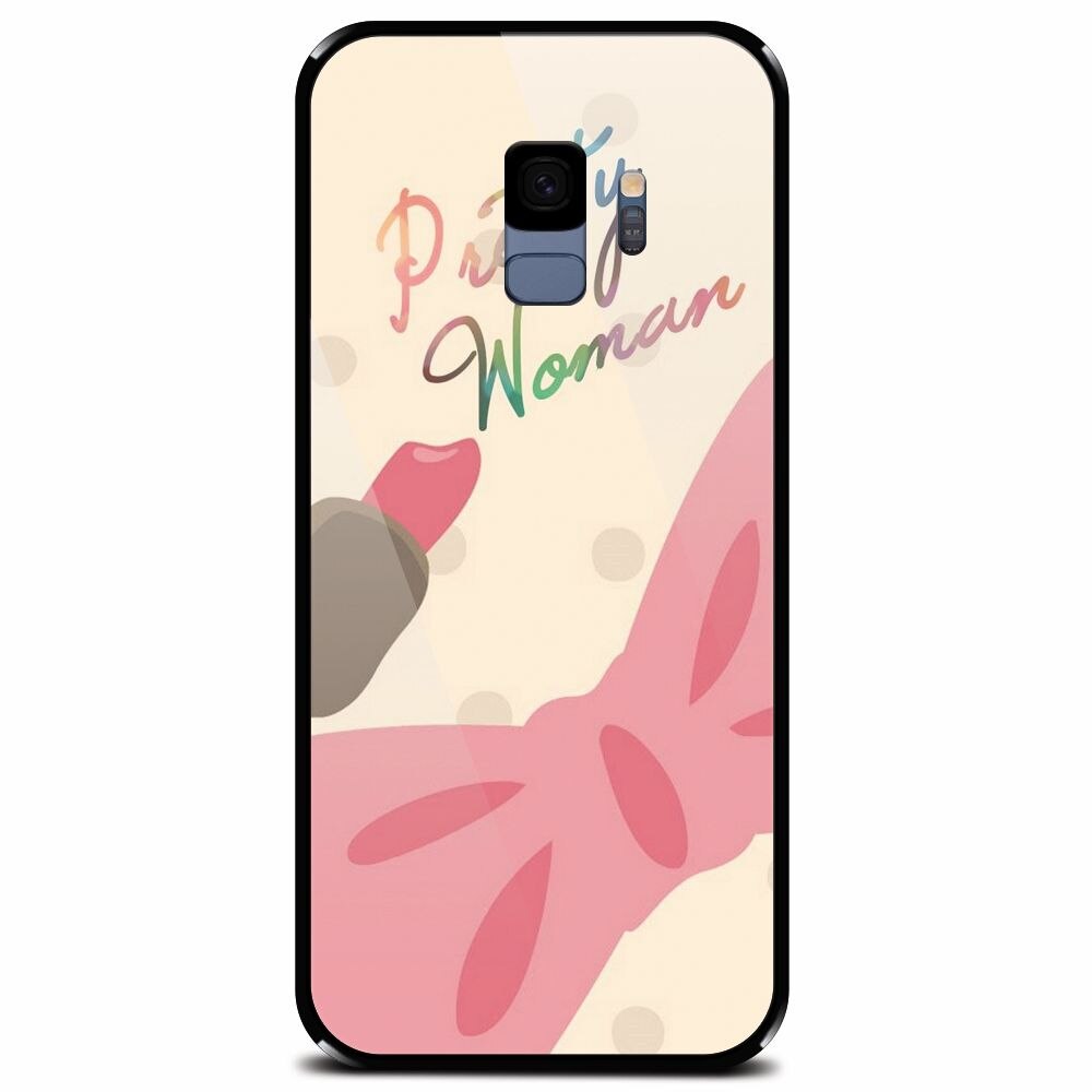 Husa din sticla securizata pentru Samsung Galaxy S9, Cute Girly