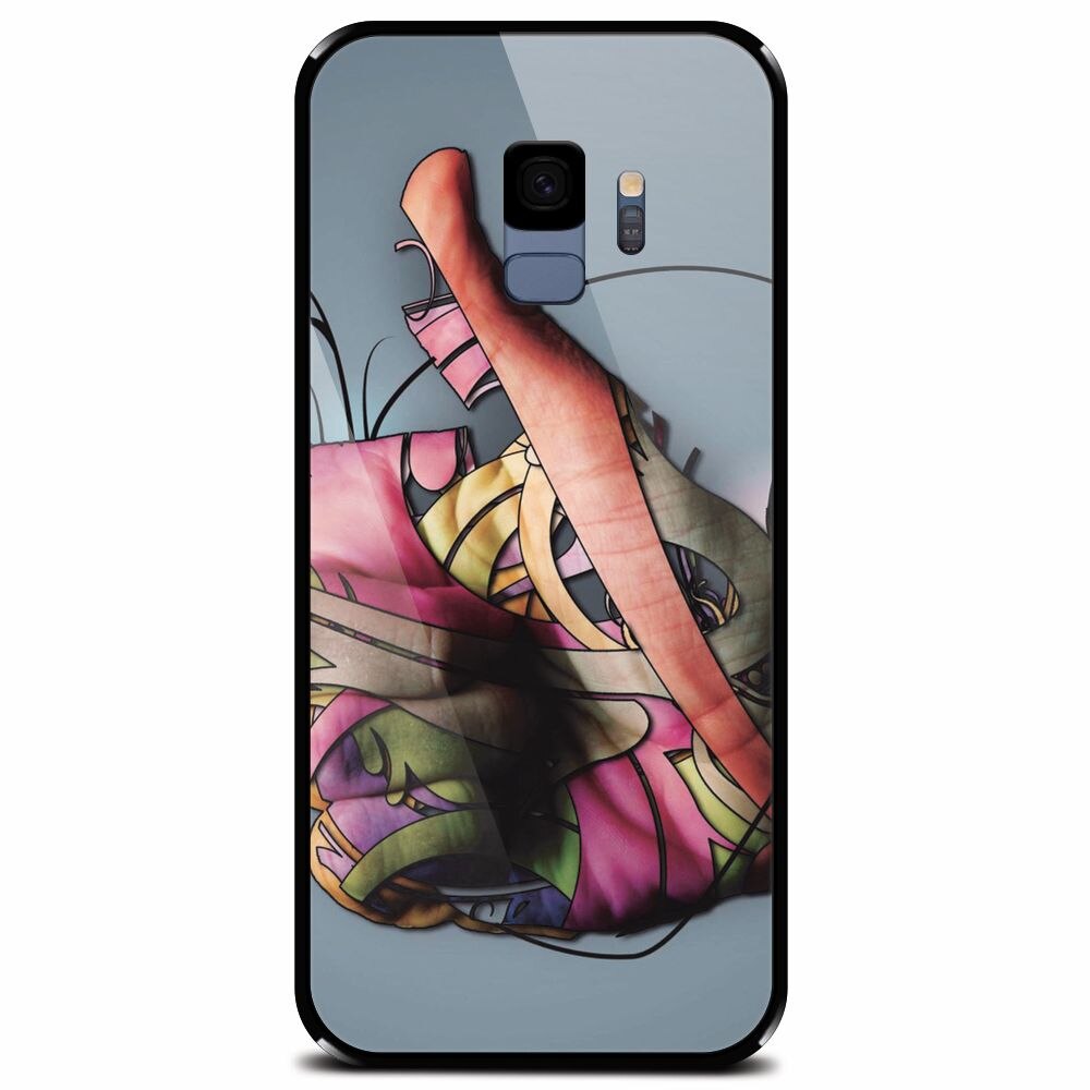 Husa din sticla securizata pentru Samsung Galaxy S9, Beautiful Hand Art