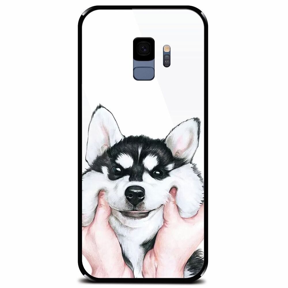 Husa din sticla securizata pentru Samsung Galaxy S9, Cute Dog 1