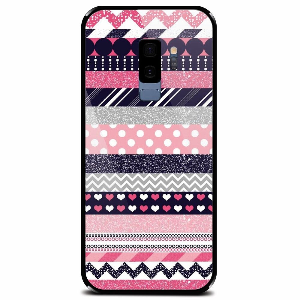 Husa din sticla securizata pentru Samsung Galaxy S9 Plus, Love Pattern