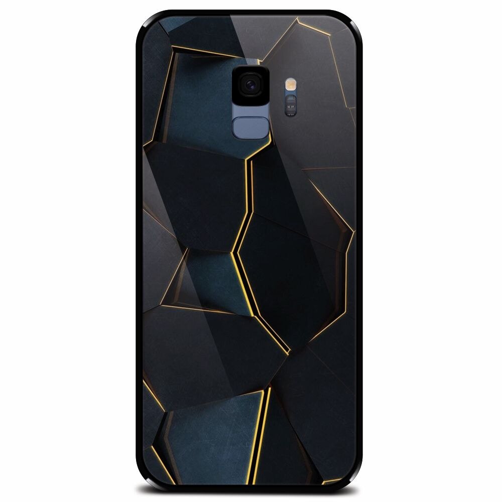 Husa din sticla securizata pentru Samsung Galaxy S9, Abstract Draw