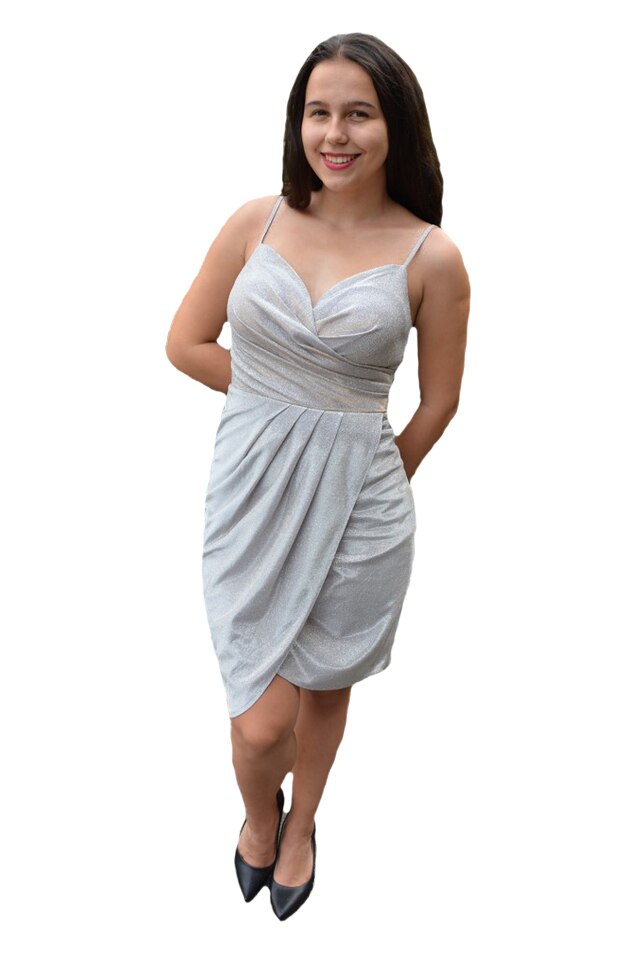 Rochie rafinata Benthe cu sclipici ,moderna,D&J Exclussive, Auriu