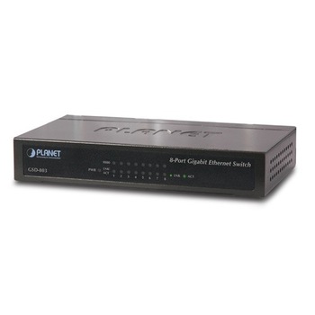 Switch Planet GSD-803, 8-Port Gigabit 10/100/1000Mbps, desktop (carcasa metalica). Switch Planet GSD-803, 8-Port Gigabit 10/100/1000Mbps, desktop (carcasa metalica).