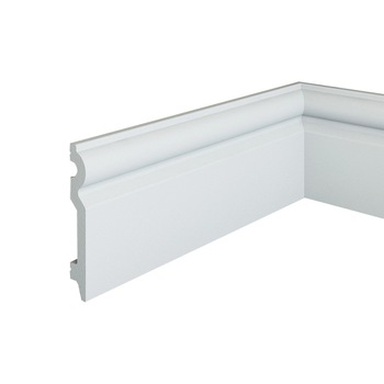 Plinta de podea din polimer rigid S8, alba, 9.8 x 1.5 cm Plinta de podea din polimer rigid S8, alba, 9.8 x 1.5 cm