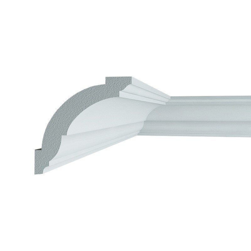 Cornisa de tavan din polimer rigid C7, alba, 7.8 x 6.6 cm