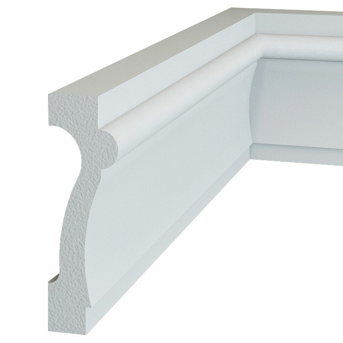 Brau decorativ din polimer rigid B6, alb, 7.3 x 2.2 cm