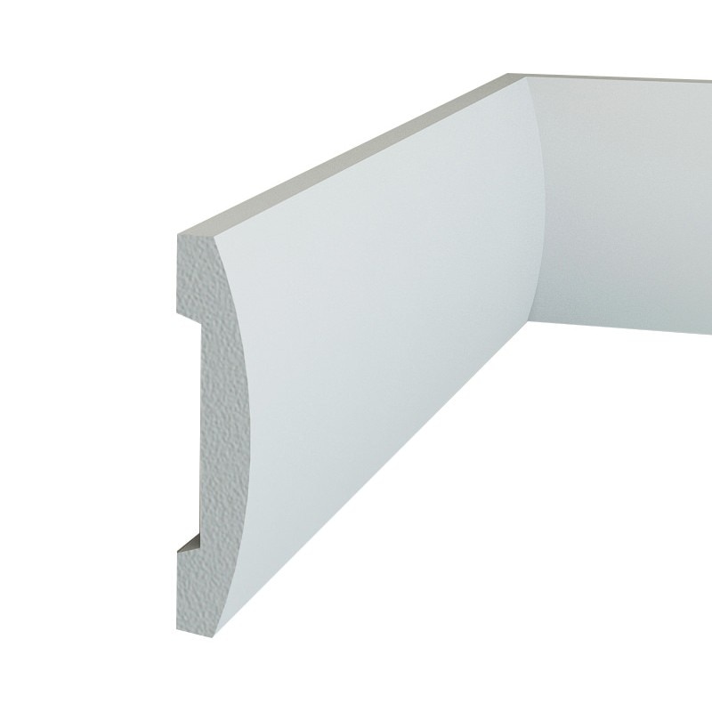 Brau decorativ din polimer rigid B5, alb, 6.7 x 1.5 cm