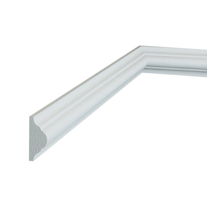 Brau decorativ din polimer rigid B1, alb, 2.3 x 1 cm