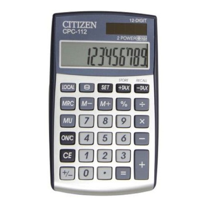 Calculator de birou Citizen CPC- 1012, 12 digiti, argintiu