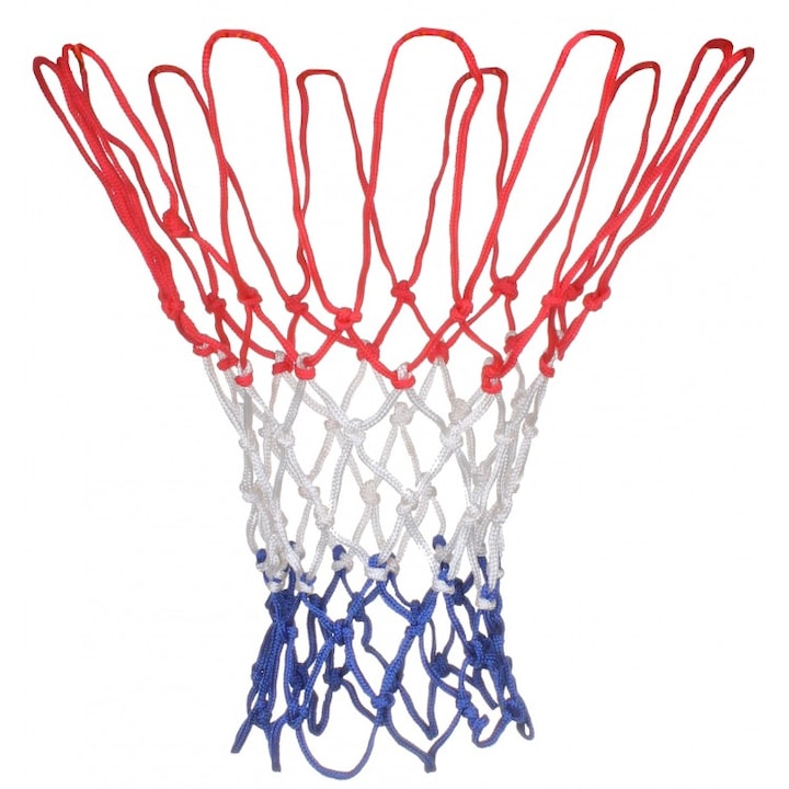 Мрежа за баскетболен кош, нишка с дебелина 4 мм, многоцветна