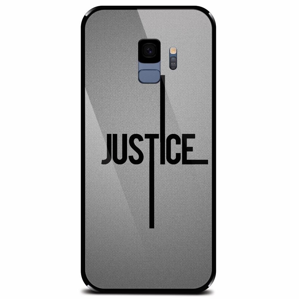 Husa din sticla securizata pentru Samsung Galaxy S9, Amir Justice Minimalistic Nubheebuccus Text