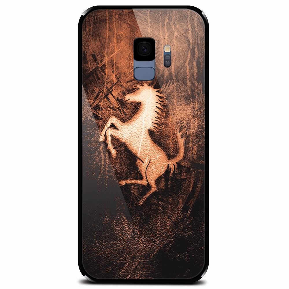 Husa din sticla securizata pentru Samsung Galaxy S9, Amazing Horse