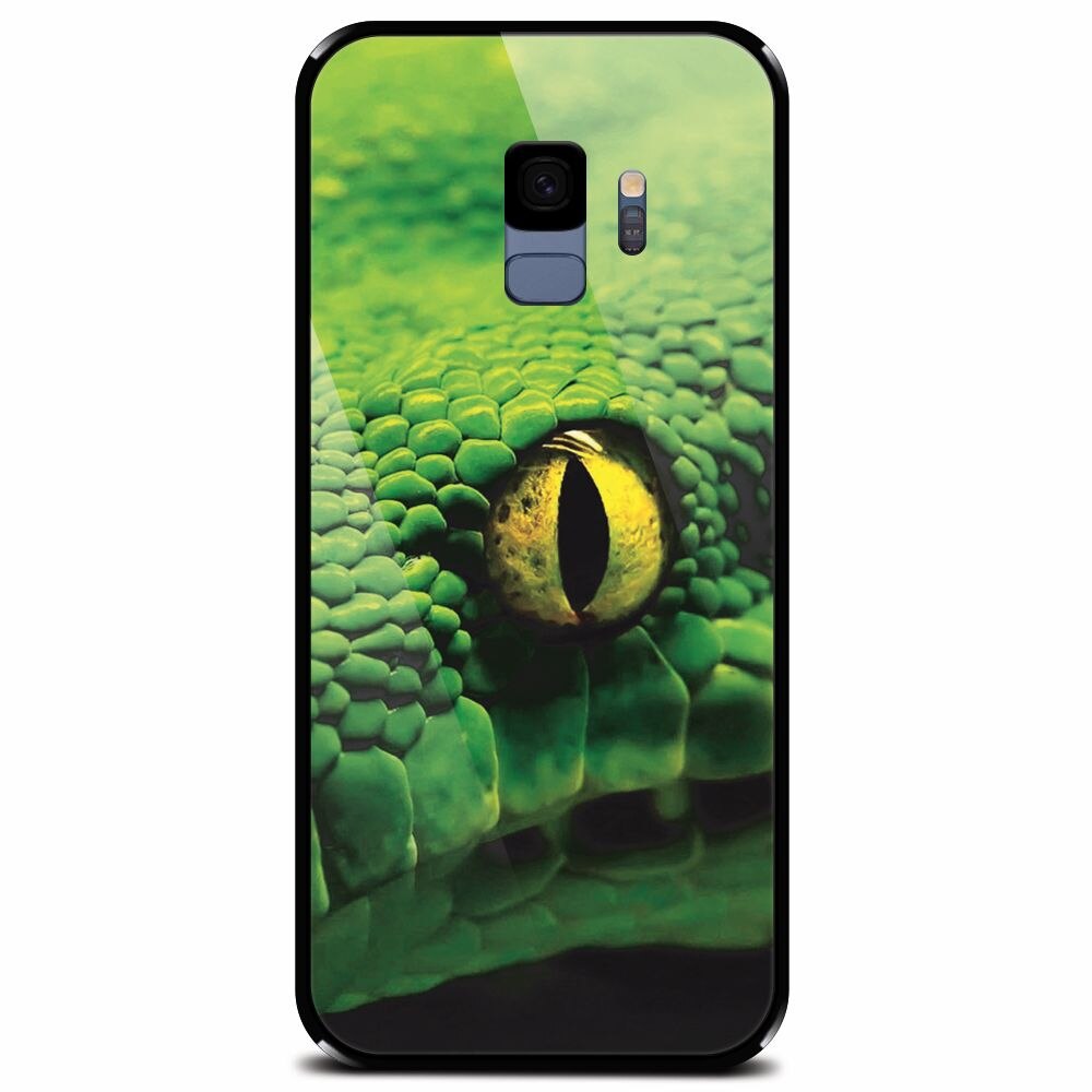 Husa din sticla securizata pentru Samsung Galaxy S9, Animal Eye