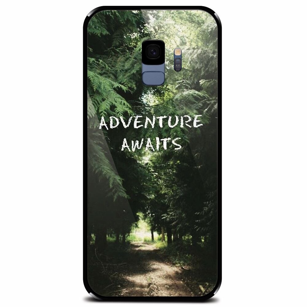Husa din sticla securizata pentru Samsung Galaxy S9, Adventure Awaits Forest