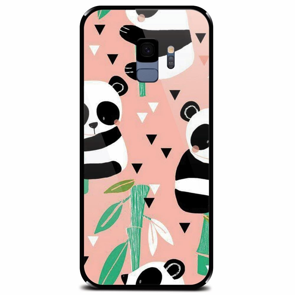 Husa din sticla securizata pentru Samsung Galaxy S9, Baby Panda 001