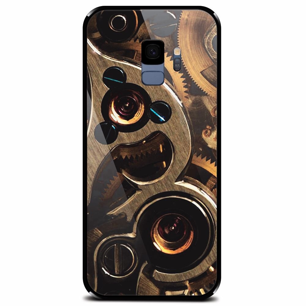 Husa din sticla securizata pentru Samsung Galaxy S9, Clock Mechanism