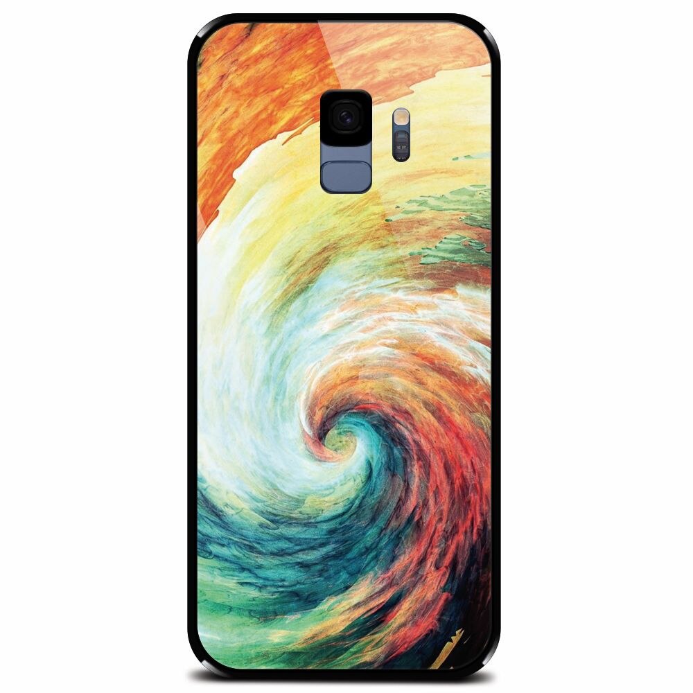 Husa din sticla securizata pentru Samsung Galaxy S9, Big Wave Painting