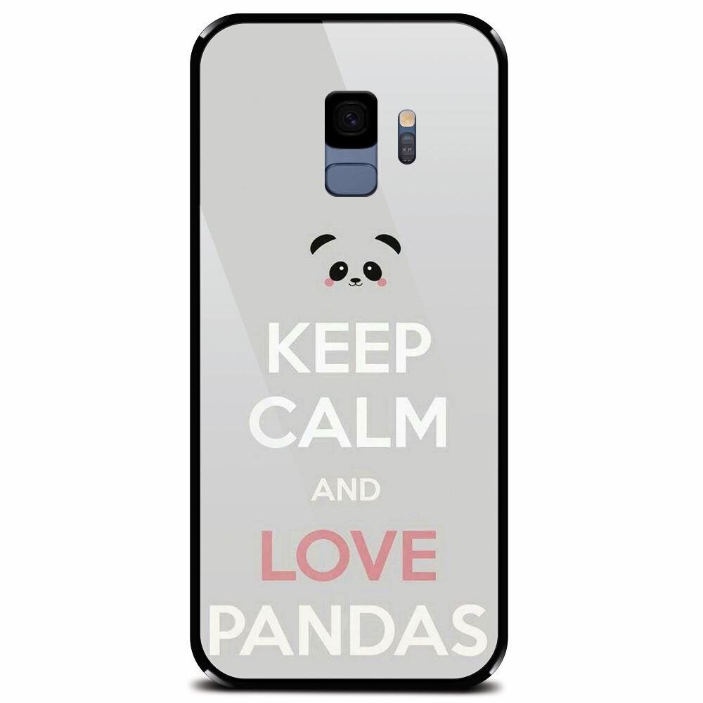 Husa din sticla securizata pentru Samsung Galaxy S9, Panda Phone
