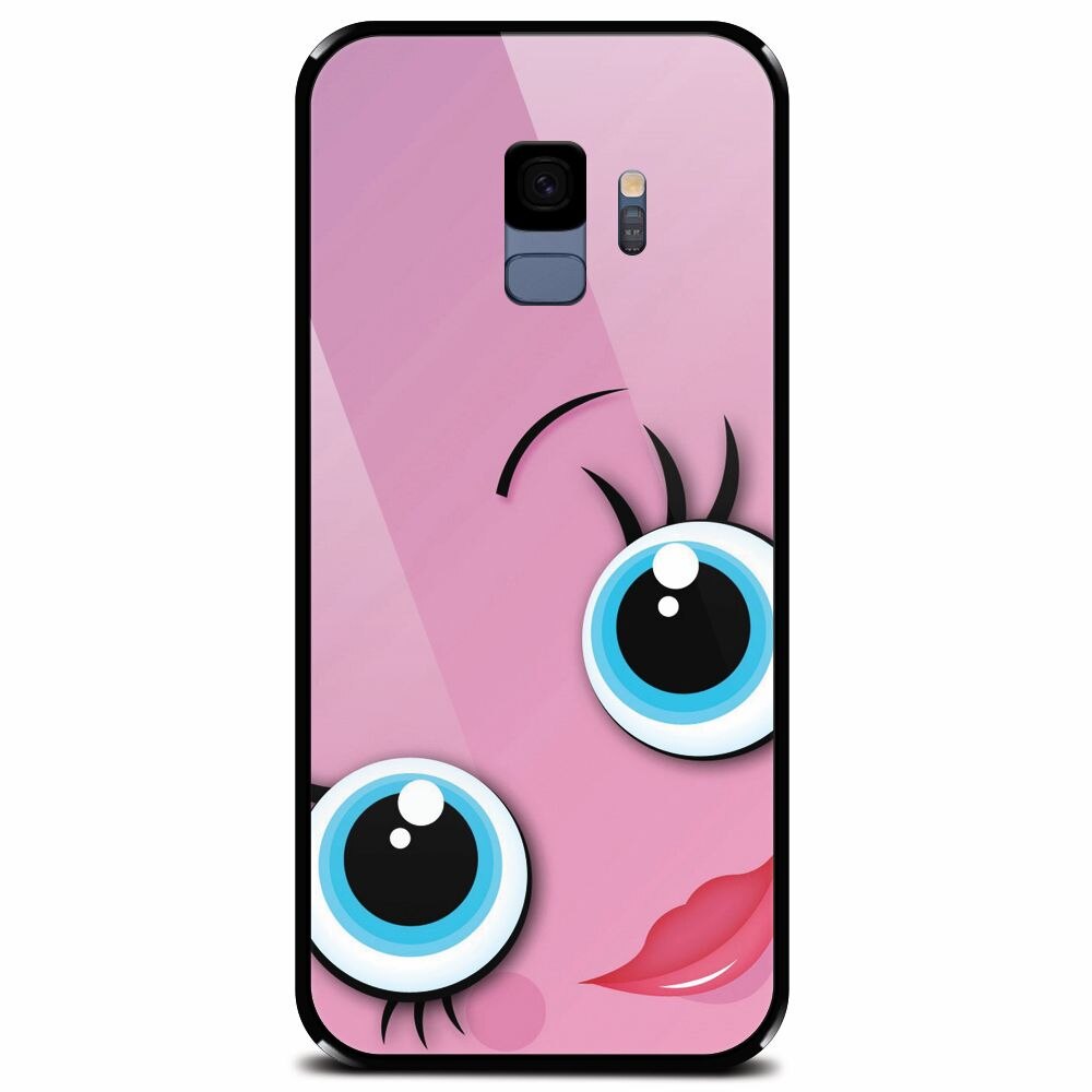 Husa din sticla securizata pentru Samsung Galaxy S9, Girly Cute