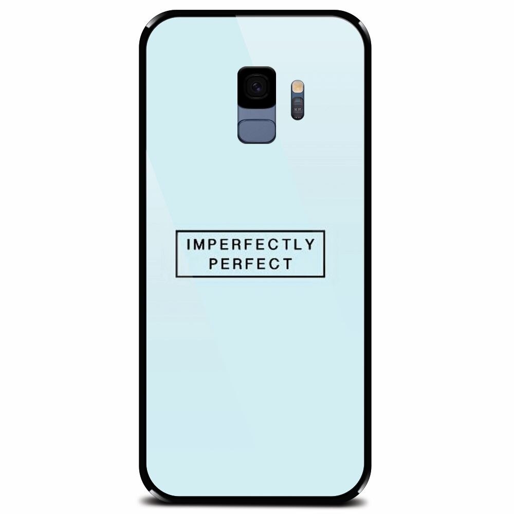 Husa din sticla securizata pentru Samsung Galaxy S9, Imperfectly Perfect