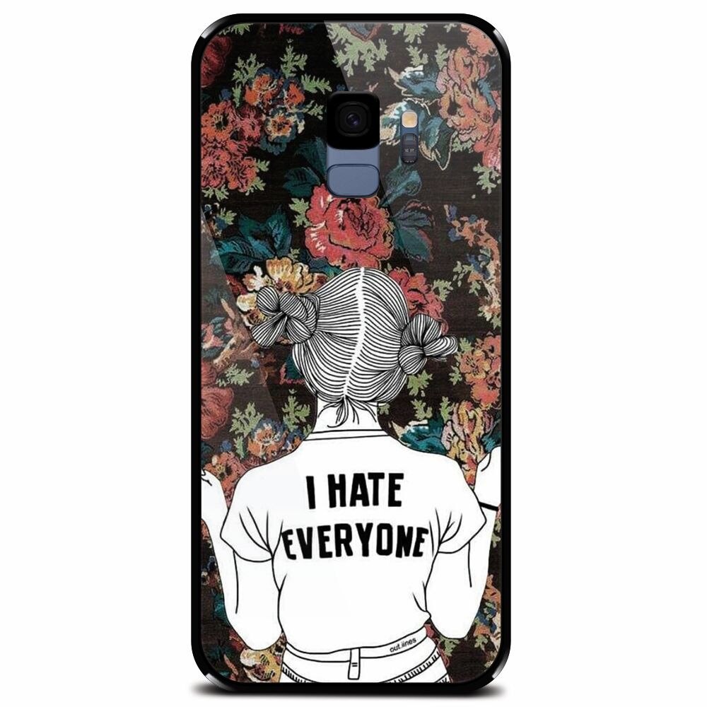 Husa din sticla securizata pentru Samsung Galaxy S9, I Hate Everyone