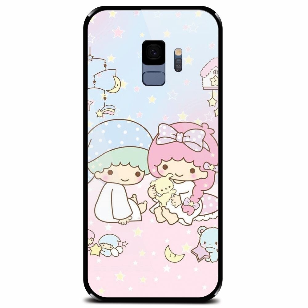 Husa din sticla securizata pentru Samsung Galaxy S9, Little Twins