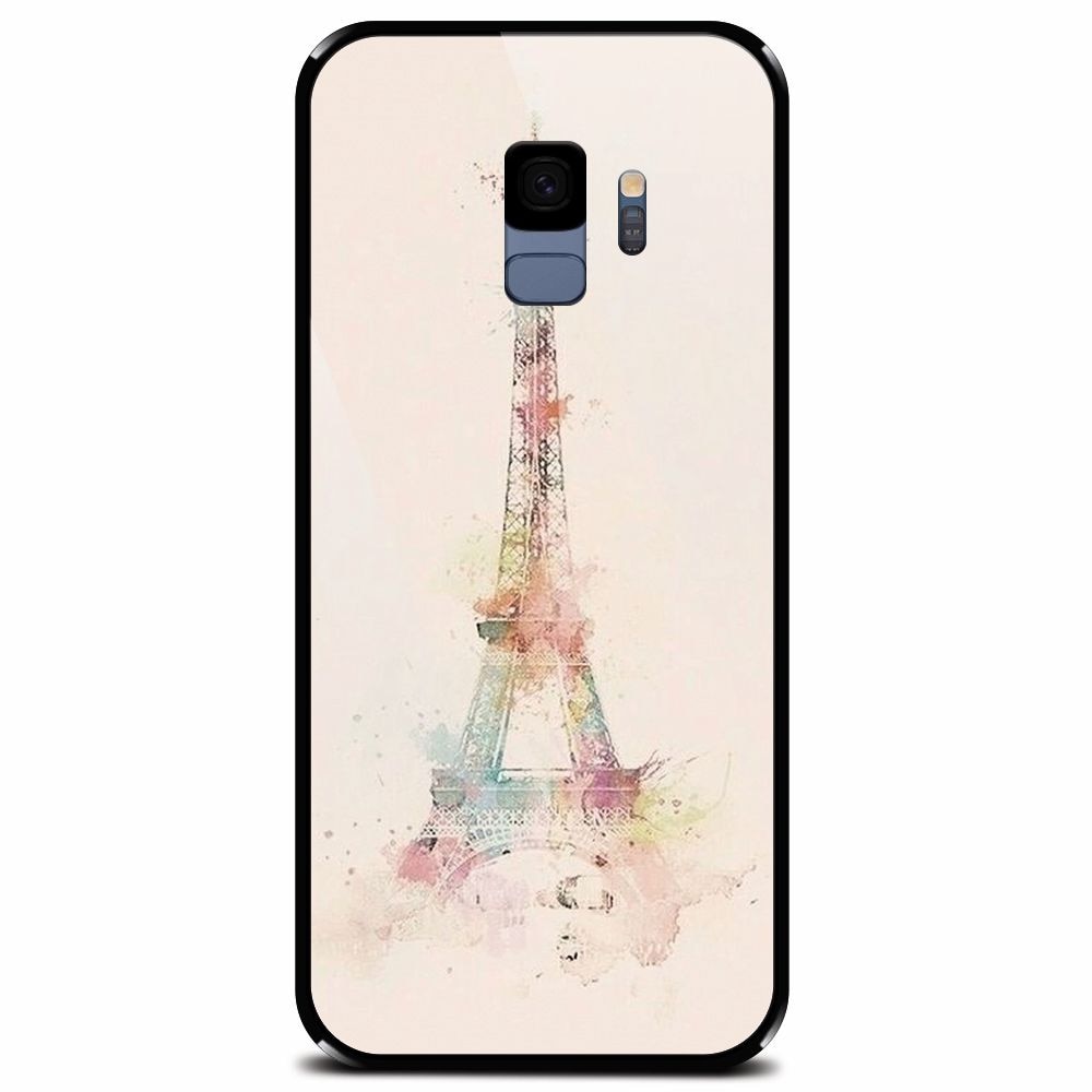 Husa din sticla securizata pentru Samsung Galaxy S9, Eiffel Tower 001