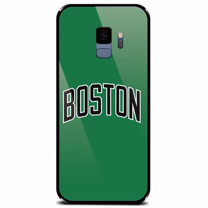 Калъф от закалено стъкло за Samsung Galaxy S9, NBA Boston Celtics