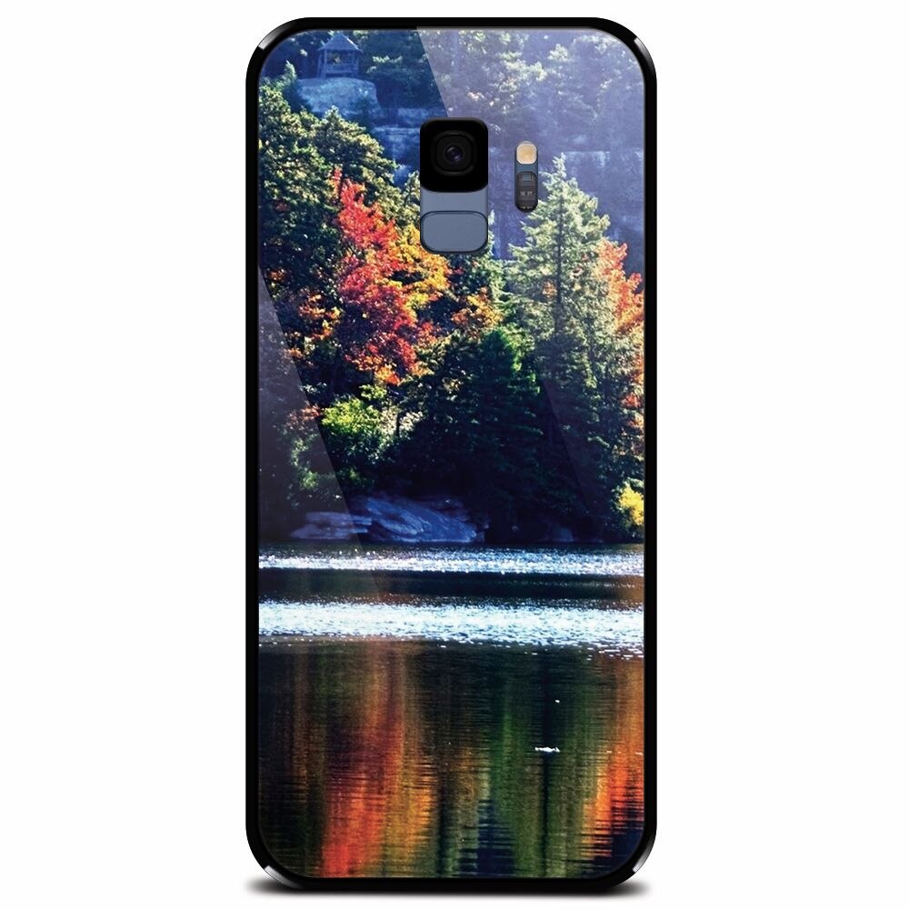 Husa din sticla securizata pentru Samsung Galaxy S9, Lake Minnewaska Autumn