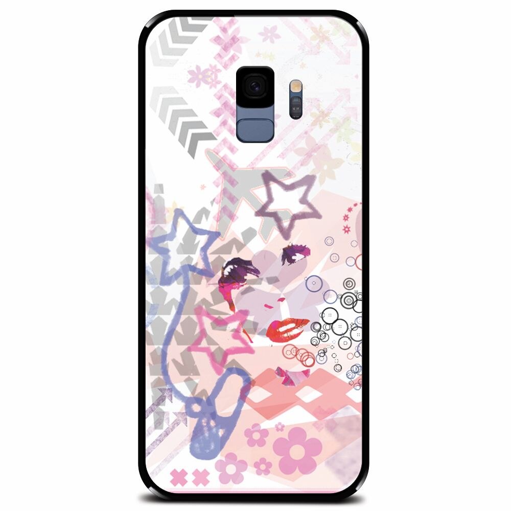 Husa din sticla securizata pentru Samsung Galaxy S9, Girly Like