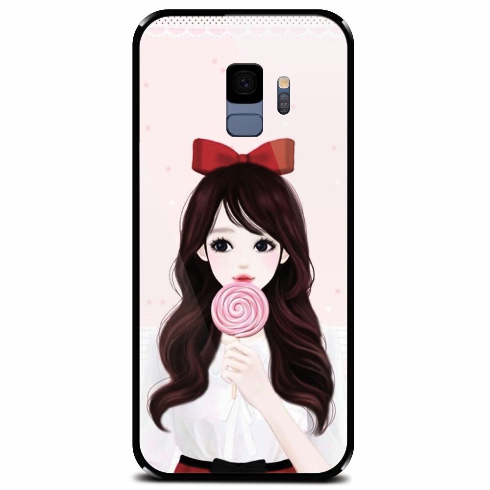 Husa din sticla securizata pentru Samsung Galaxy S9, Girly 001