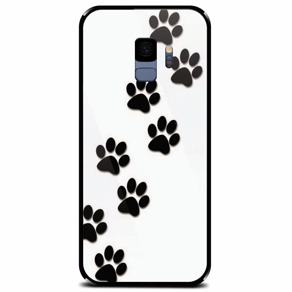 Husa din sticla securizata pentru Samsung Galaxy S9, Dog Mark