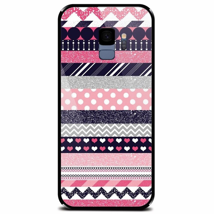 Калъф от закалено стъкло за Samsung Galaxy S9, Love Pattern