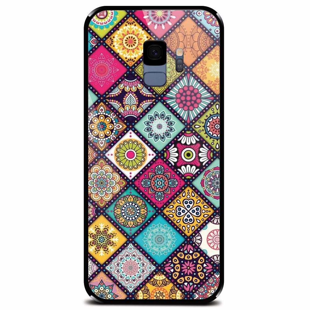 Husa din sticla securizata pentru Samsung Galaxy S9, Mandala Pattern