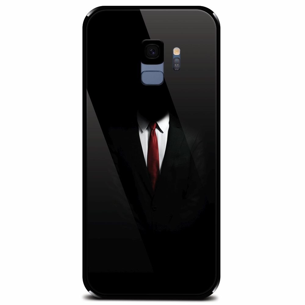 Husa din sticla securizata pentru Samsung Galaxy S9, Mystery Man In Suit