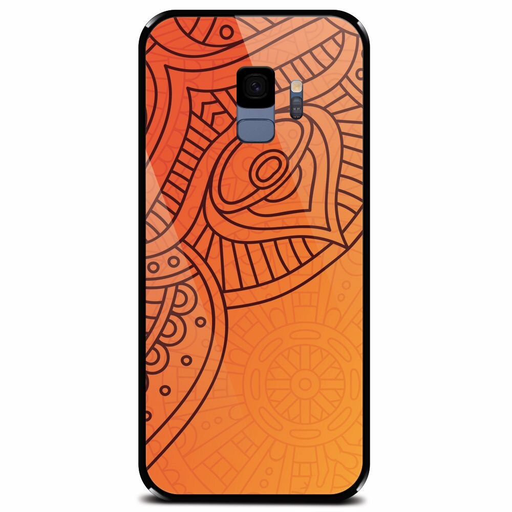 Husa din sticla securizata pentru Samsung Galaxy S9, Indian Design