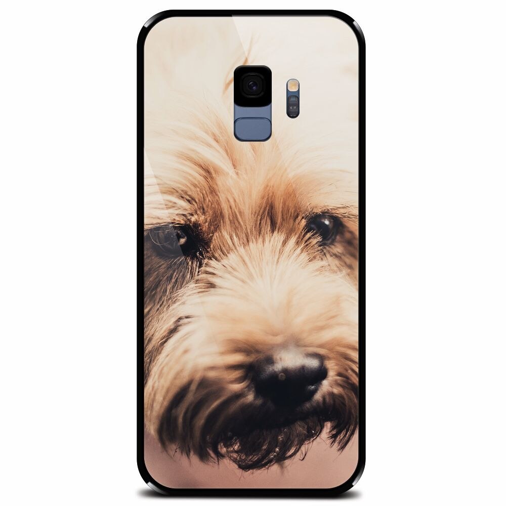 Husa din sticla securizata pentru Samsung Galaxy S9, Love Pup
