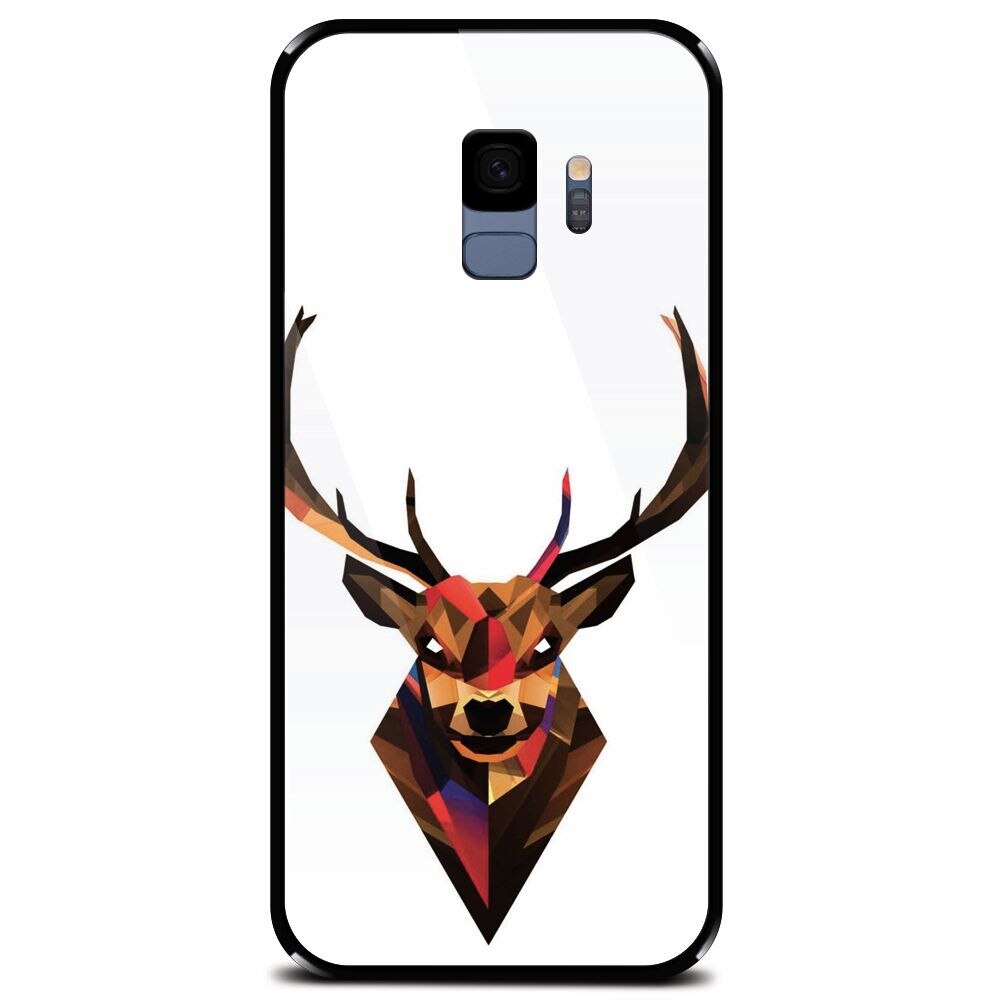 Husa din sticla securizata pentru Samsung Galaxy S9, Geometric Tibetan Antelope