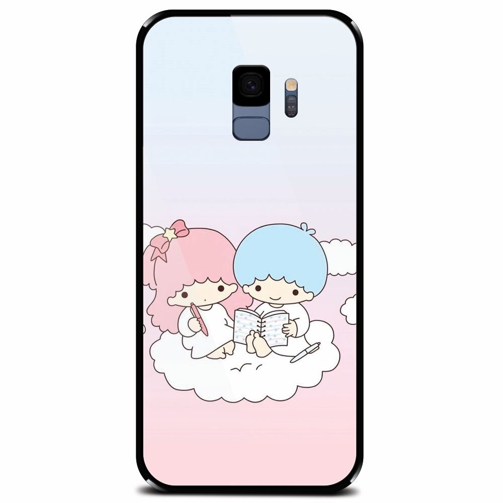 Husa din sticla securizata pentru Samsung Galaxy S9, Little Twins On Cloud