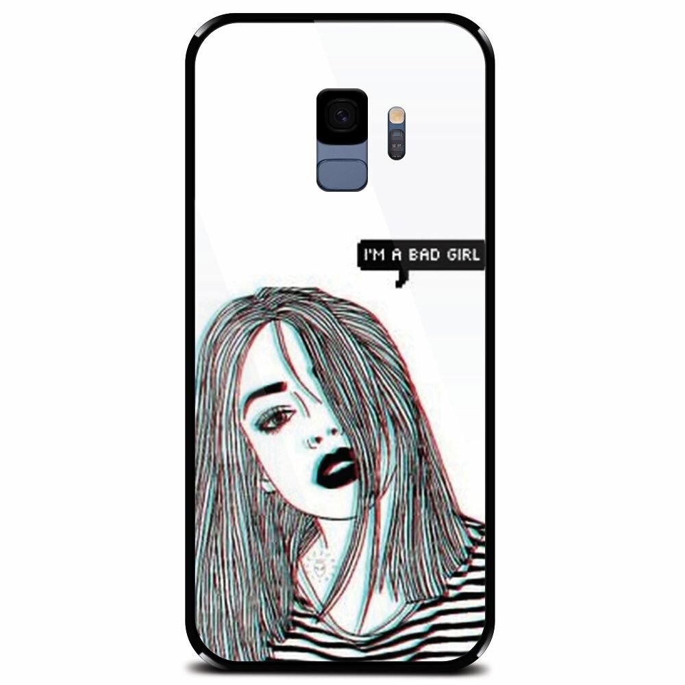 Husa din sticla securizata pentru Samsung Galaxy S9, Im A Bad Girl