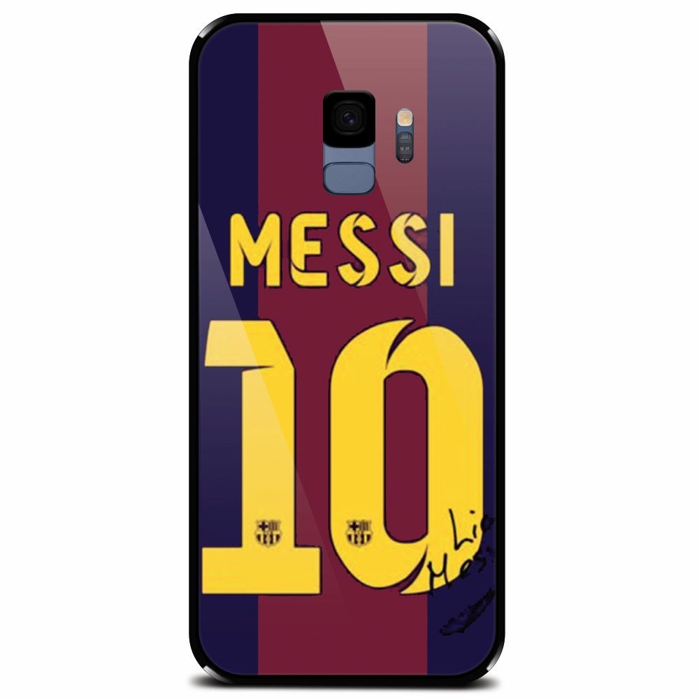 Husa din sticla securizata pentru Samsung Galaxy S9, Messi 0