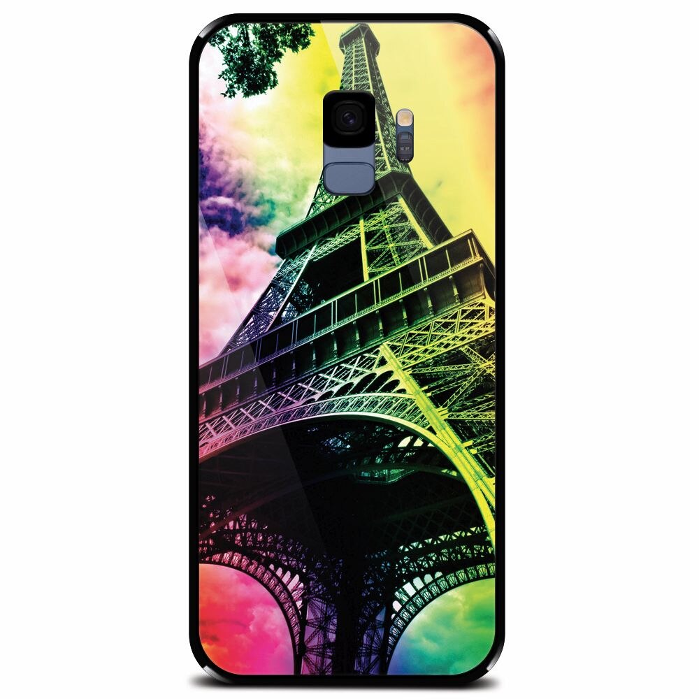 Husa din sticla securizata pentru Samsung Galaxy S9, Eiffel Tower 002