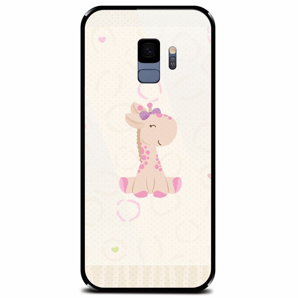 Husa din sticla securizata pentru Samsung Galaxy S9, Giraffe Cute