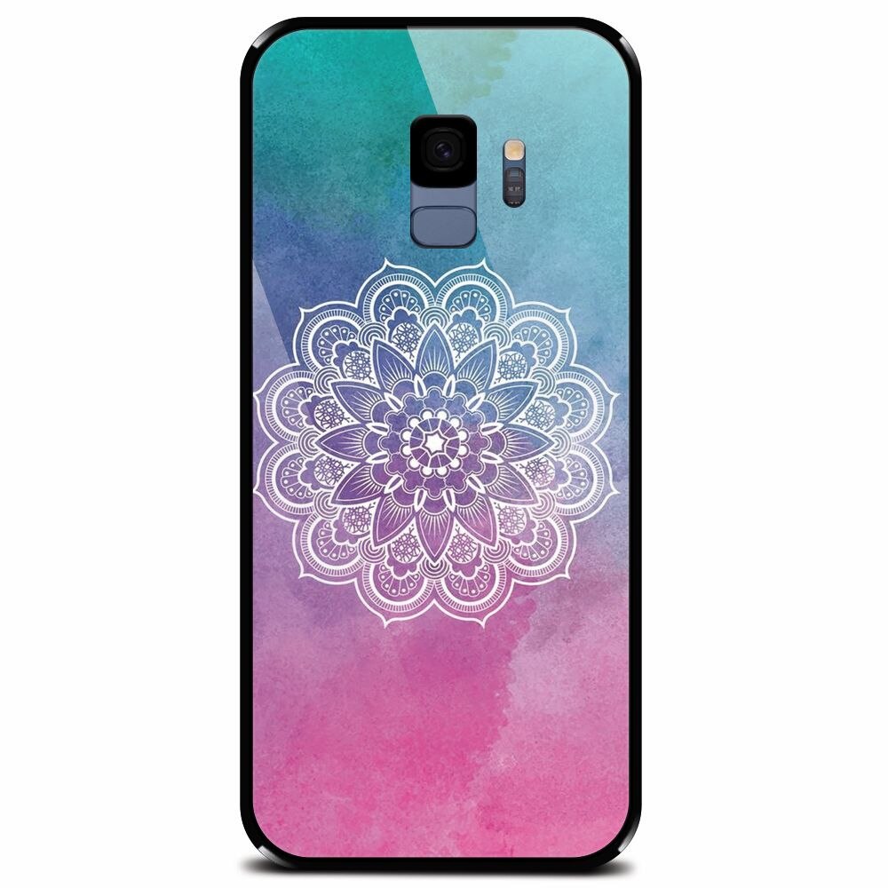 Husa din sticla securizata pentru Samsung Galaxy S9, Mandala