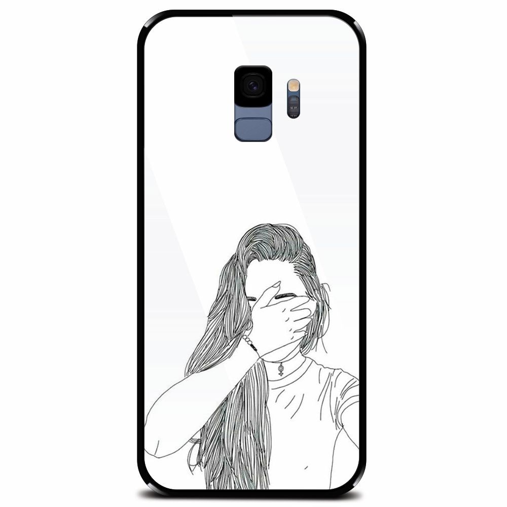Husa din sticla securizata pentru Samsung Galaxy S9, Dont Look