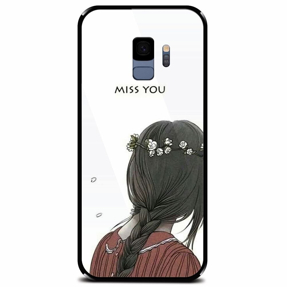 Husa din sticla securizata pentru Samsung Galaxy S9, Miss You